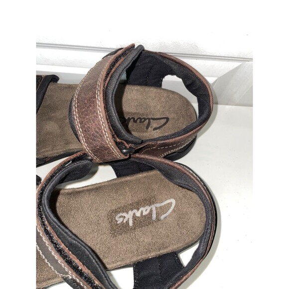 Clarks Men's Keating Sandals size 14 NWT Brown Genuine Leather - Picture 4 of 10